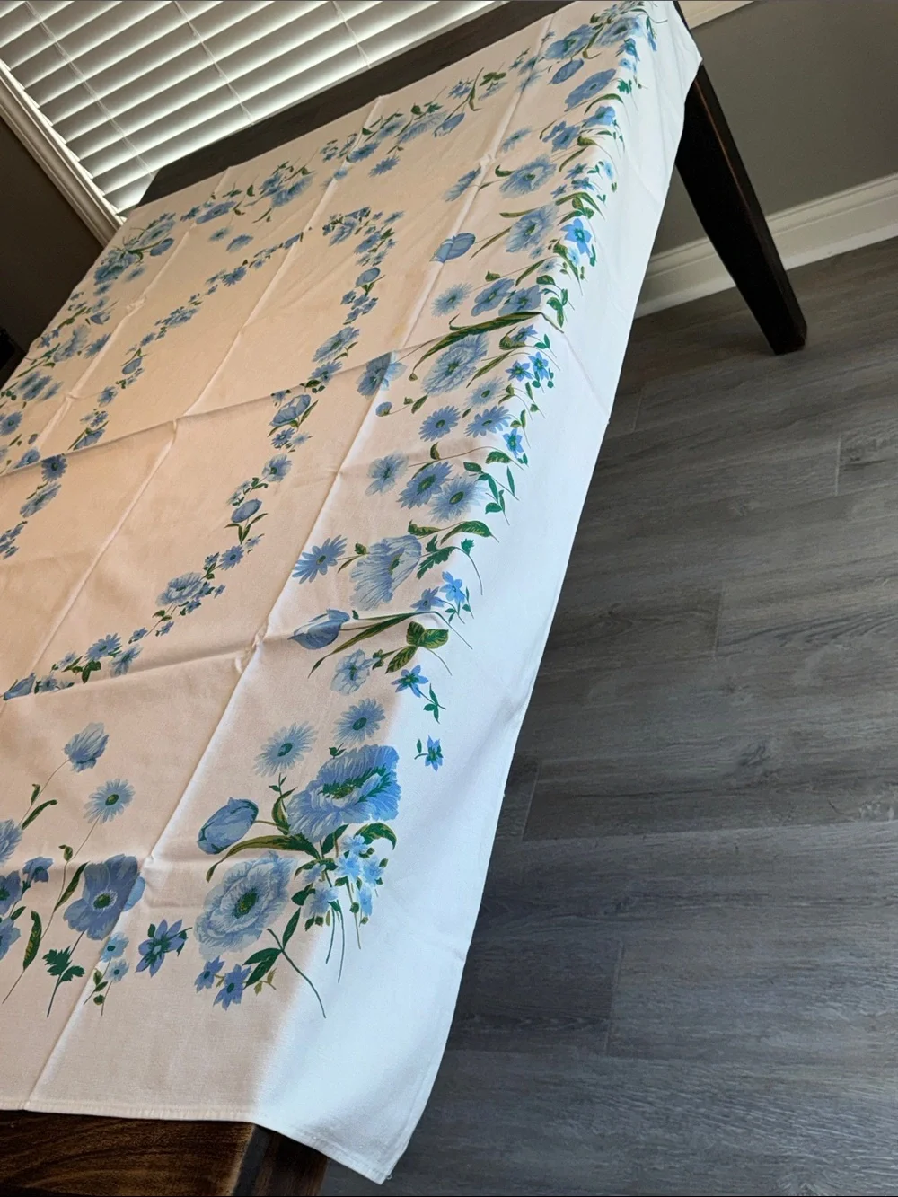 Vintage blue floral